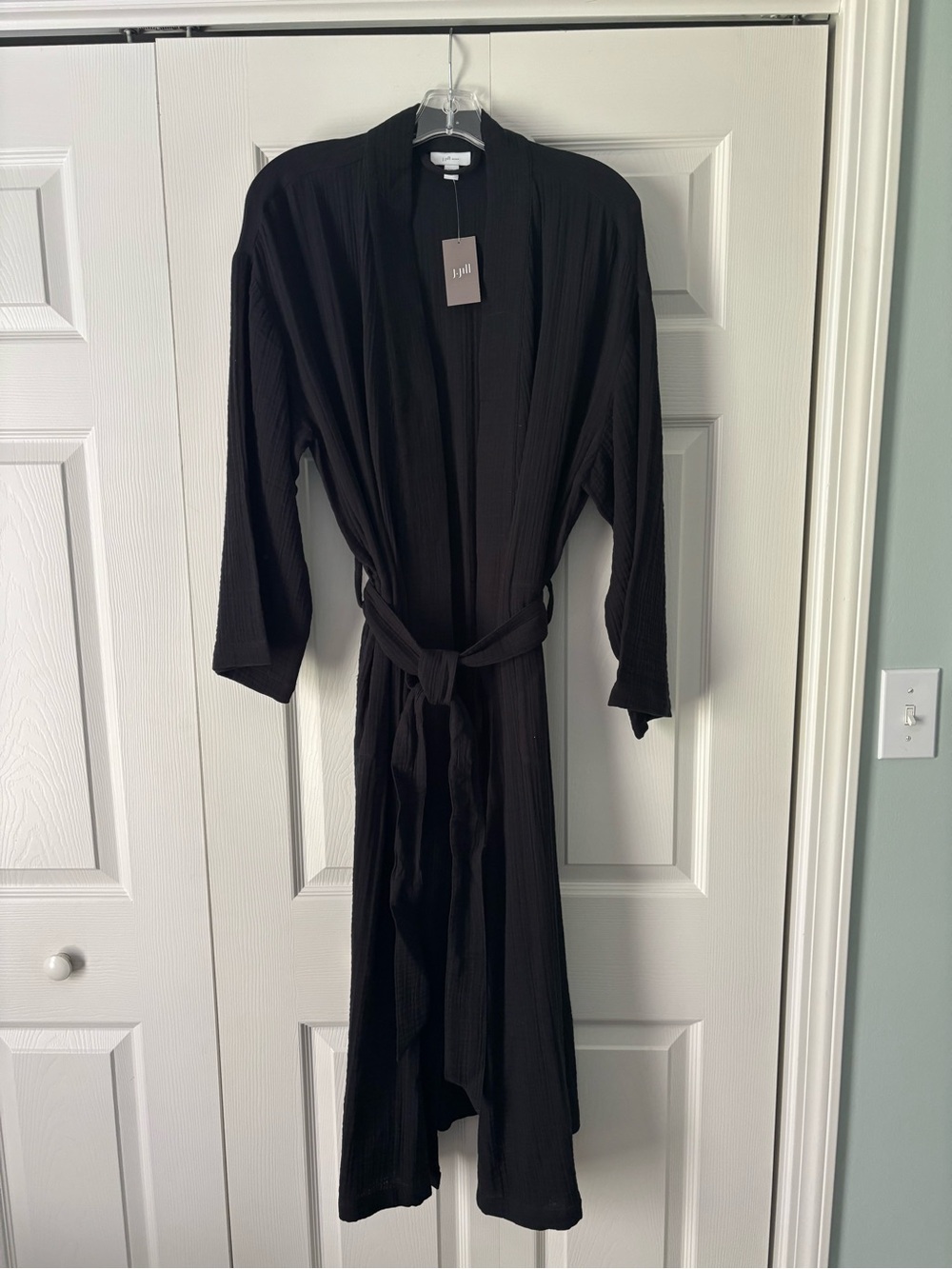 J. Jill Black Textured Long Robe